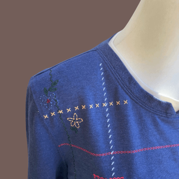 Koret Embroidered Sweatshirt | Navy Blue | Size M | Vintage - Picture 2 of 6